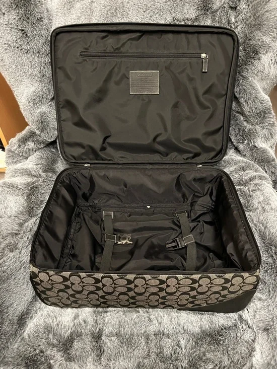 Coach unisex monogram logo all over carry on travel suit case bag - Picture 12 of 16